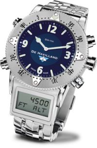 SWISS STEEL WATCH - DARK BLUE DIAL - STEEL STRAP