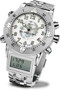 SWISS STEEL WATCH - WHITE + STEEL DIAL - STEEL STRAP