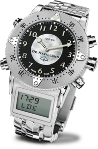 SWISS STEEL WATCH - BLACK + STEEL DIAL - STEEL STRAP