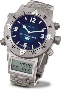 SWISS TITANIUM WATCH - DARK BLUE DIAL - TITANIUM STRAP