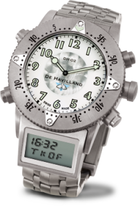 SWISS TITANIUM WATCH - WHITE + STEEL DIAL - TITANIUM STRAP