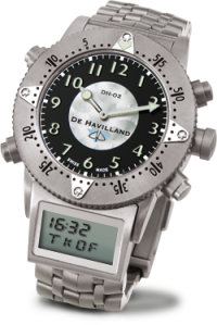 SWISS TITANIUM WATCH - BLACK + STEEL DIAL - TITANIUM STRAP